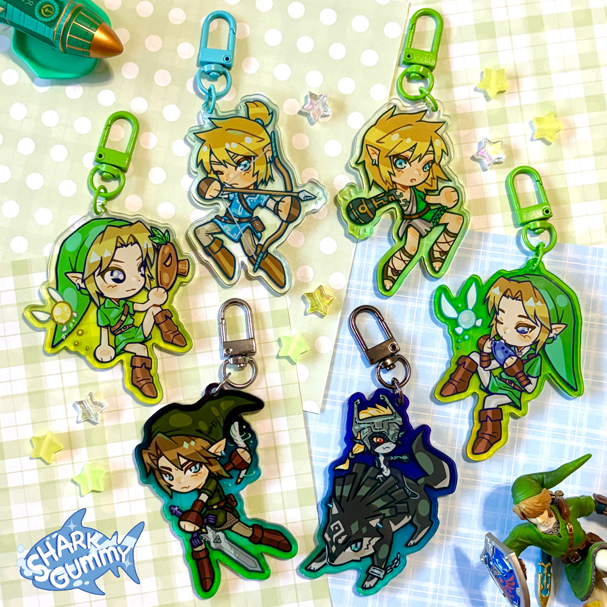 THE LEGEND OF ZELDA LINK KEYCHAINS