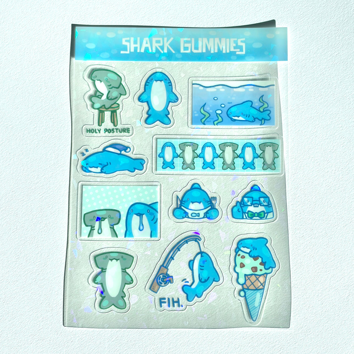 SHARK GUMMIES STICKER SHEET