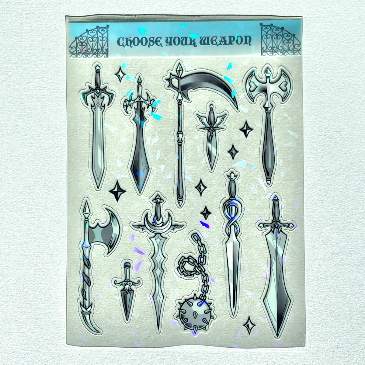 WEAPONS STICKER SHEET