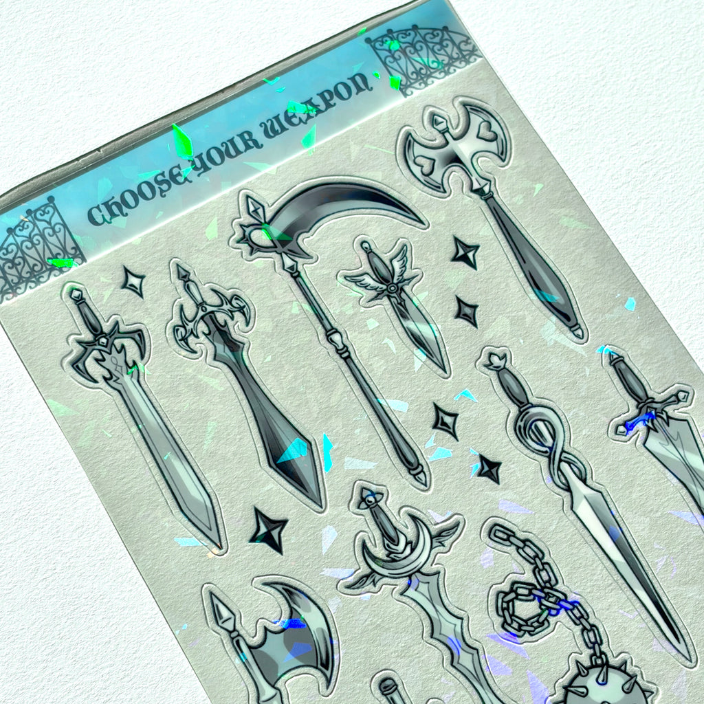 WEAPONS STICKER SHEET