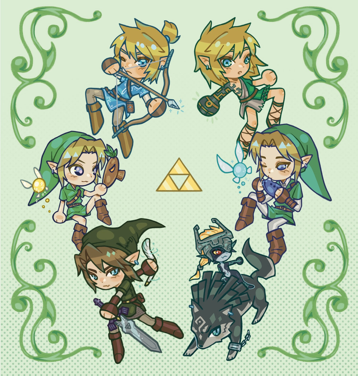 THE LEGEND OF ZELDA LINKS PRINT