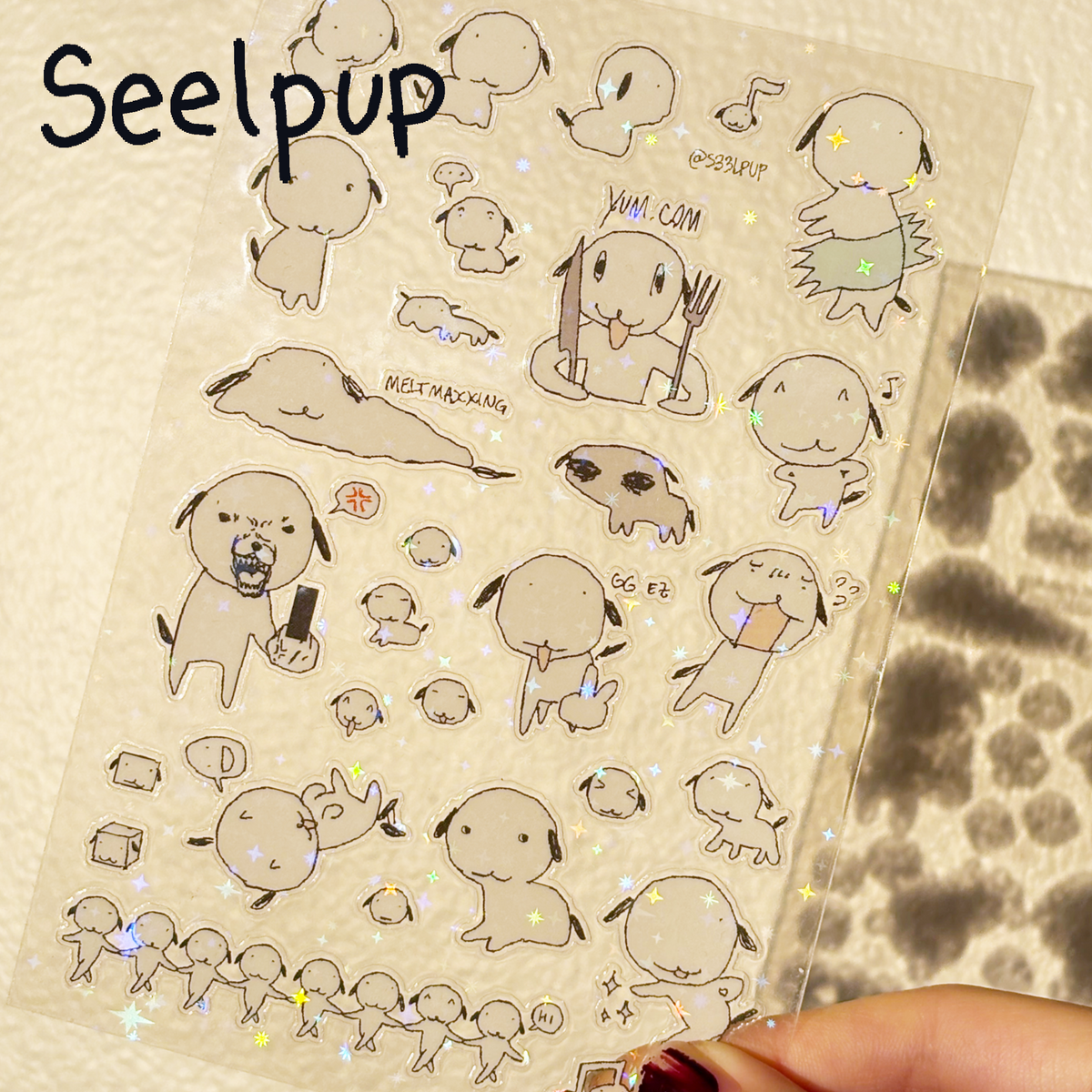 HOLO SEEL STICKER SHEET