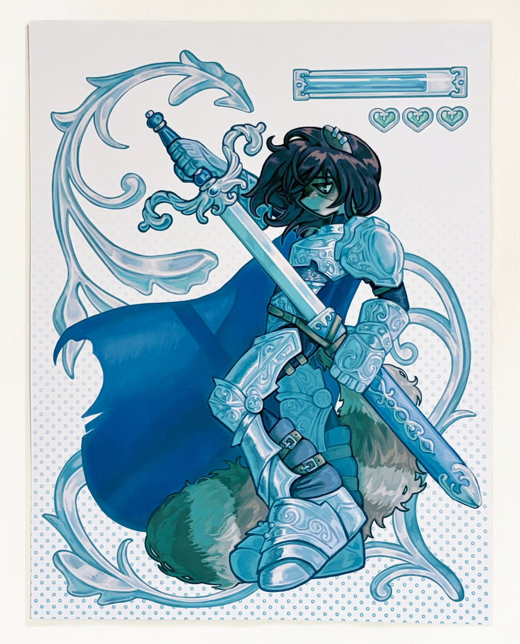 RACCOON KNIGHT FANTASY PRINT