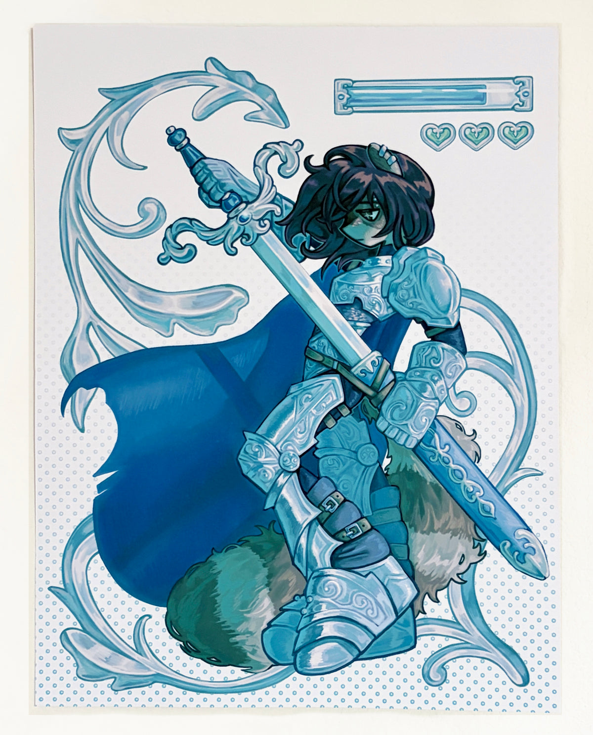 RACCOON KNIGHT FANTASY PRINT