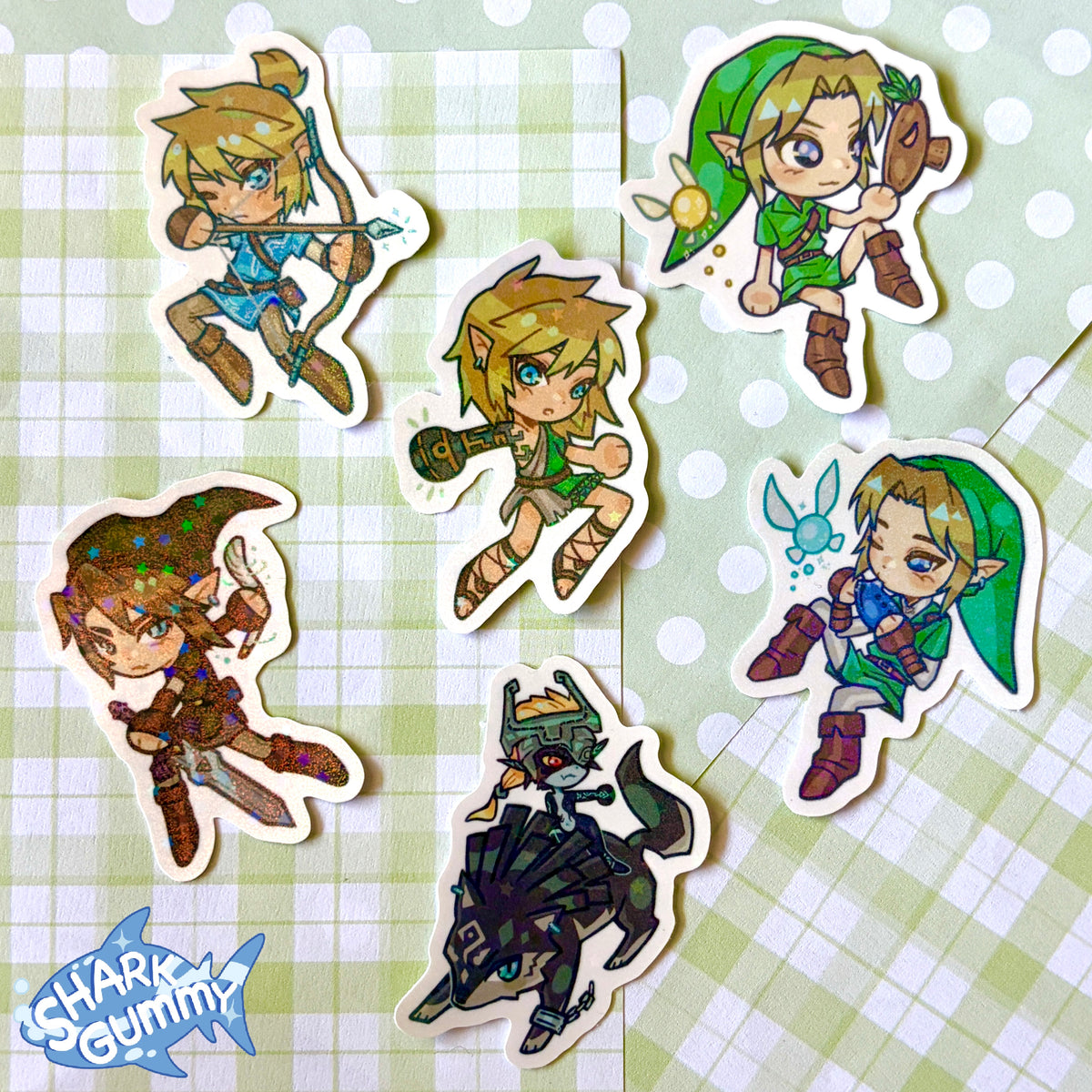 THE LEGEND OF ZELDA LINK HOLO STICKERS