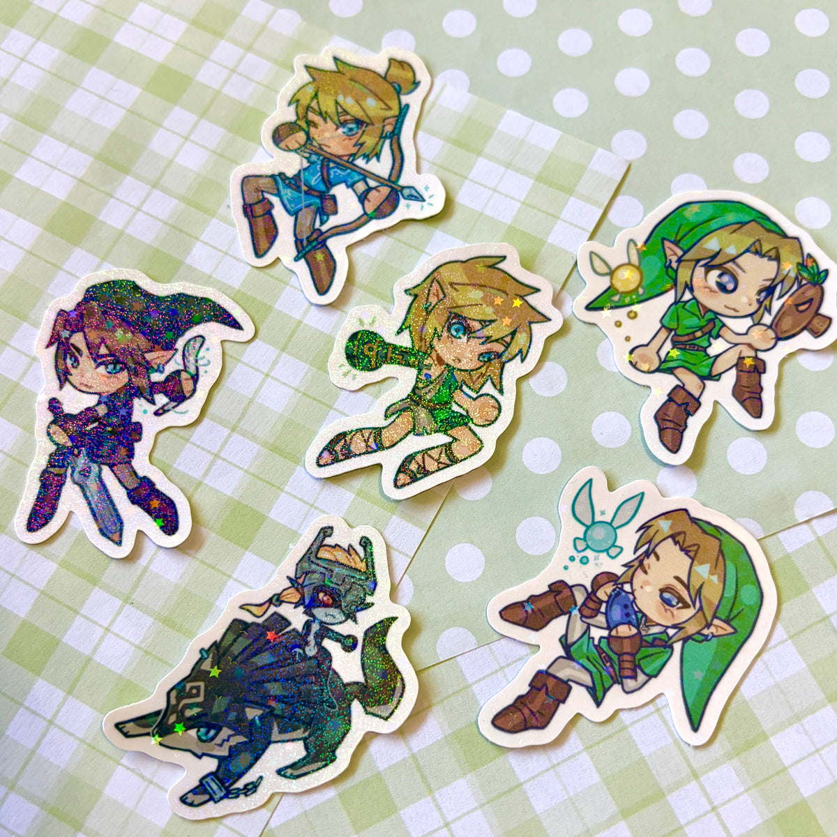 THE LEGEND OF ZELDA LINK HOLO STICKERS