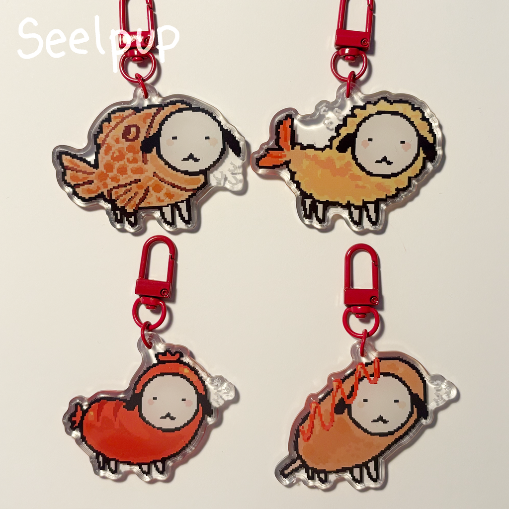 MYSTERY SEELPUP STREET FOOD KEYCHAIN