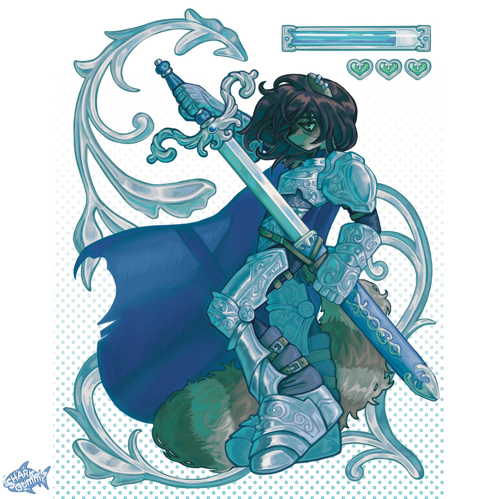 RACCOON KNIGHT FANTASY PRINT
