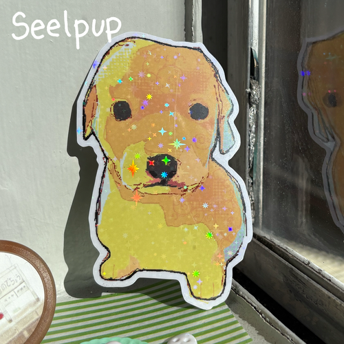 JUMBO RETRIEVER PUPPY STICKER