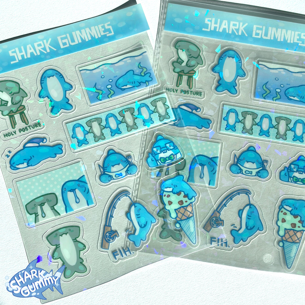 SHARK GUMMIES STICKER SHEET