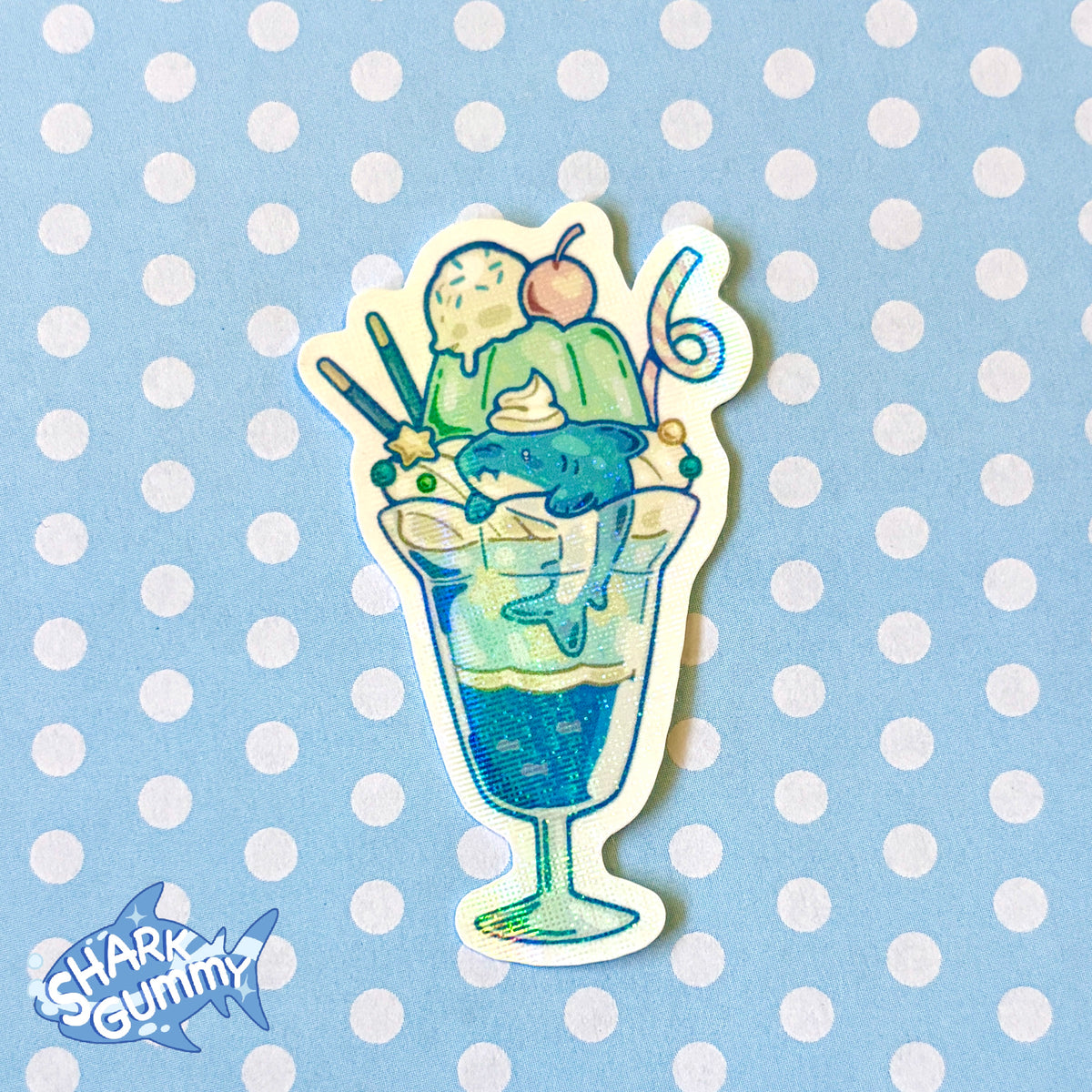 SHARK GUMMY PARFAIT HOLO STICKER